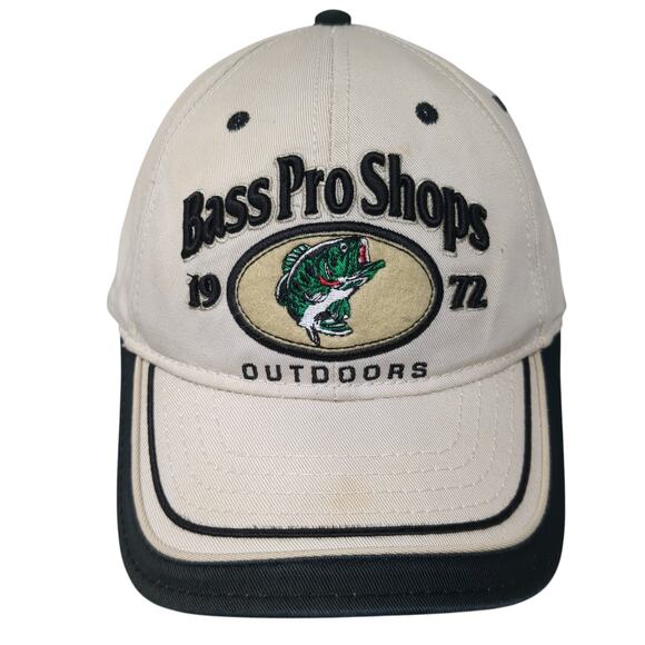 Bass Pro Shops Outdoors 1972 Slideback Hat Beige One Size Embroidered - Picture 1 of 9